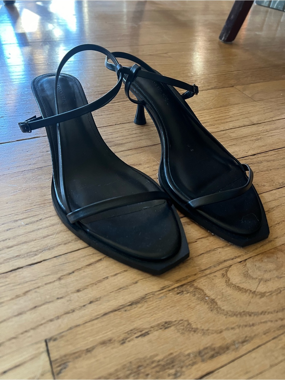 Banana Republic Black Strappy Square-Toe Slingback Heels - Worn Once 7